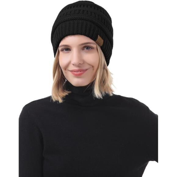 Winter Hats for Women Black - Picture 4 of 6